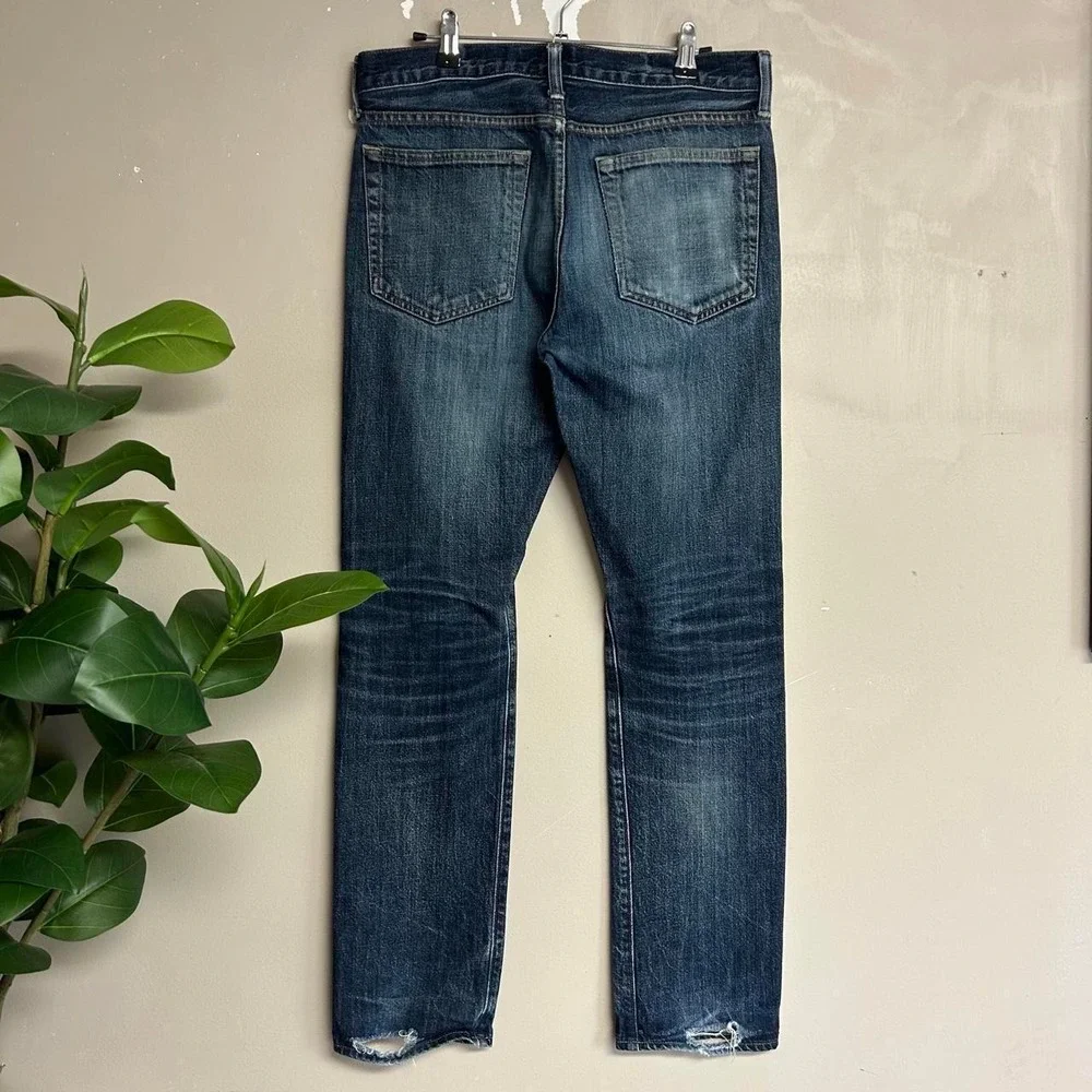 J. Crew 770 Faded Navy Dark Wash Jeans Mens 30x32 Vintage 2000s Y2K Straight